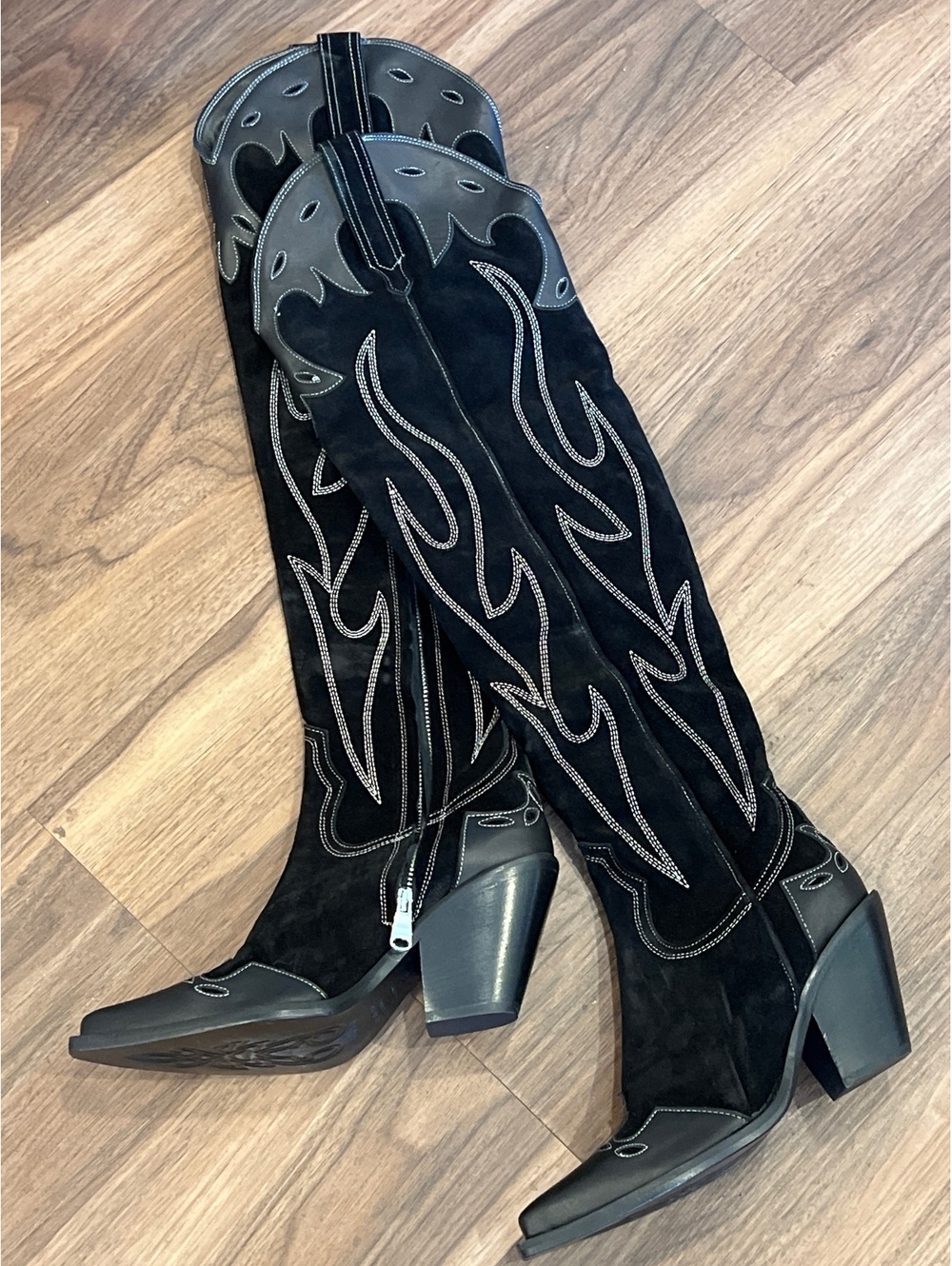 FREE PEOPLE WILD WEST THIGH HEIGHT SIZE 38 - Picture 3 of 8